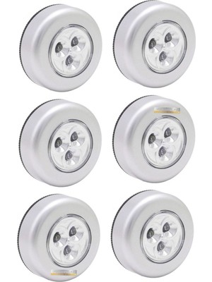 Reoona Çadır Lambası Dokunmatik Pilli LED Işık 6 Adet Kamp Çadır Dolap Raf Kitaplık Aydınlarma Dekor Lamba