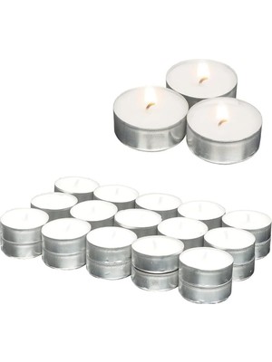 Storemax Oktaysell Orret Home Tealight Mum Seti, Para Mum, Çaydanlık Mumu, Dekorasyon ve Özel Günler Için Fondü Kokulu, Zarif ve Uzun Yanma Süreli Mumlar (32 Adet, Beyaz)