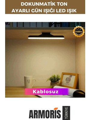 Armoris Yeni Düşük Enerji Tüketimi USB Şarjlı Kablosuz Manyetik Ton Ayarlı Gün Işığı Dokunmatik LED Işık