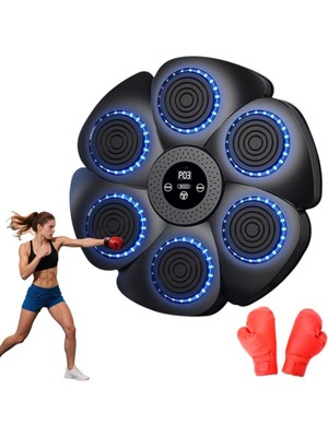 Storemax Oktaysell Boks Refleks Makinesi Müzikli – Ritim Uyumlu, 9 Kademeli Vuruş Modu, 18 Hız Ayarı, LED Sayım Ekranı, Gürültü ve Darbe Azaltıcı, 2000MAH, Yapışkanlı, Sf-02, Siyah