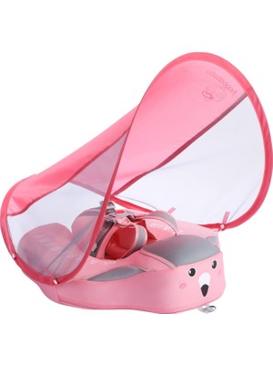 Storemax Oktaysell Gecbly Gölgelik Bebek Yatan Şişme Bebek Şamandıra Yüzme Halka Havuz Yüzme Eğitmen 3-24 Ay (Pembe)
