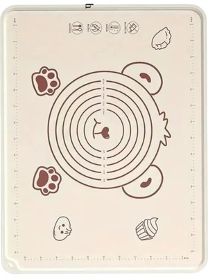 Storemax Oktaysell Büyük Boy Silikon Hamur Açma Matı, Krem Rengi, 50X70 Cm, Yapışmaz ve Kaymaz Yüzey - 550 Gram