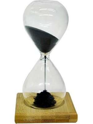 Kum Saati Manyetik Ahşap Standlı Dekoratif Hediyelik