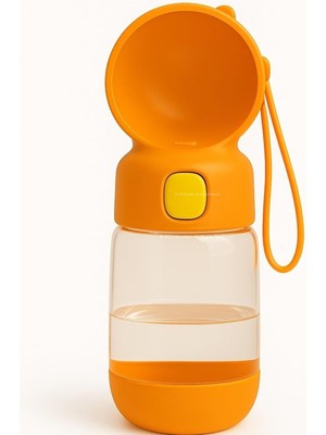 Storemax Oktaysell Busstier Portatif Kedi Köpek Mama ve Su Kabı Seyahat Tipi 400 ml Su 180 ml Mama Hazneli Bpa Içermeyen Evcil Hayvan Beslenme Kabı (Turuncu)