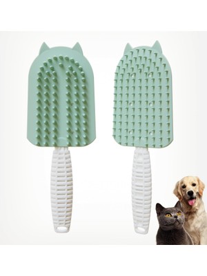 Storemax Oktaysell Silikon Tüy Toplayıcı Tarak, Kedi Tarağı, Kedi Fırçası, Evcil Hayvan Bakım Tarağı, Tüy Temizleme Fırçası, Evcil Hayvan Tüyü Toplayıcı, Atapet (Yeşil)