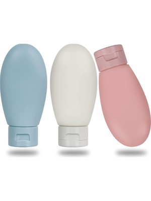 Storemax Oktaysell Orret Home Seyahat Şampuan Şişesi 3 Adet Set, Sızdırmaz Şampuan Şişesi, Çok Amaçlı Seyahat Tipi Doldurulabilir Krem Şampuan Şişe Seti Krem Kutusu