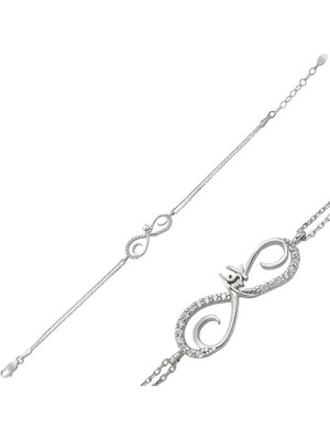 925 Ayar Gümüş Sonsuz Aşk Bileklik