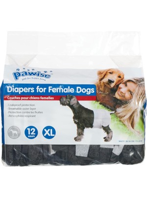 Storemax Oktaysell Pawise Köpek Alt Bağlama Bezi Xl Boy Siyah 12 Adet