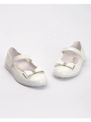 bebekokusu Kaymaz Taban Kız Çocuk Prenses Babeti - Kırık Beyaz