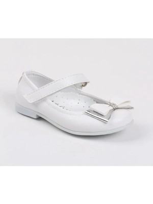 bebekokusu Fiyonklu Bebek Ayakkabısı - Beyaz