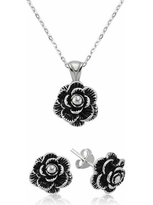 925 Ayar Gümüş Çiçek Set