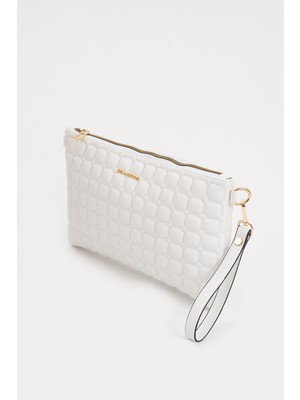 Sanmorris Kadın Suni Deri Siyah Mozaik Desen Ayarlanabilir Çapraz ve El Askılı Portföy, Clutch Çanta 1424