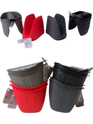 Sedoa 2'lisılıkon Fırın Eldiveni Isı Yalıtımlı Kaymaz Mikrodalga Fırın Tencere Tepsi Tutacağı Karışık Renk