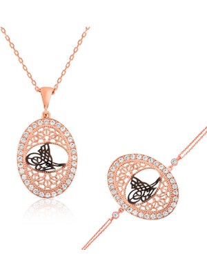 925 Ayar Gümüş Osmanlı Tuğrası Set