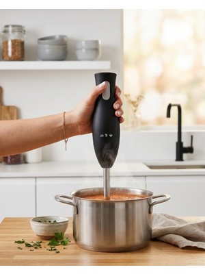 Karahanbey Paslanmaz Çelik Blender Ayağına Sahip Ergonomik El Blenderı - Lisinya