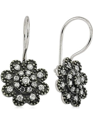 925 Ayar Gümüş Sallantılı Çiçek Küpe