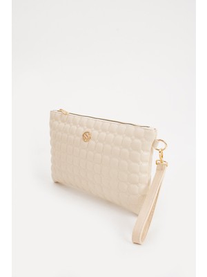 Sanmorris Kadın Suni Deri Siyah Mozaik Desen Ayarlanabilir Çapraz ve El Askılı Portföy, Clutch Çanta 1424