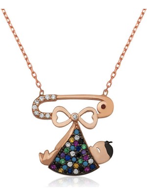 925 Ayar Gümüş Yeni Doğmuş Bebek Gümüş Kolye