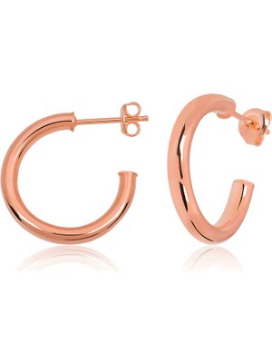 925 Ayar Gümüş Çivili Halka Kadın Küpe