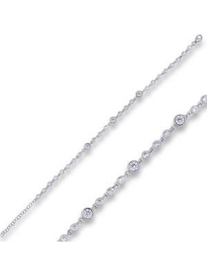 925 Ayar Gümüş Zirkon Taşlı Bileklik