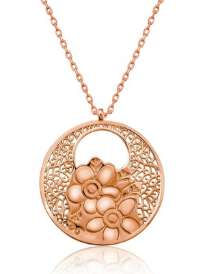 925 Ayar Gümüş Yaşam Çiçeği Gümüş Kolye