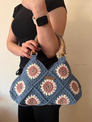 Nillys Kadın Koton Ip Motifli El Çantası