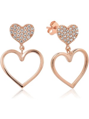 925 Ayar Gümüş Kalpli Küpe