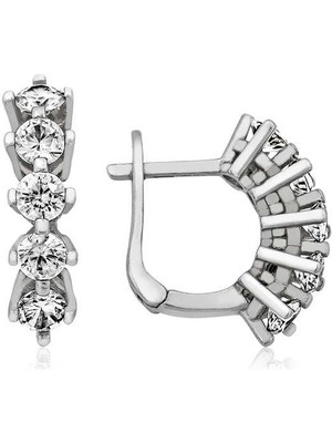 925 Ayar Gümüş 5 Taş Küpe