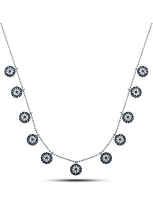 925 Ayar Gümüş Nazarlı Şans Kadın Kolye