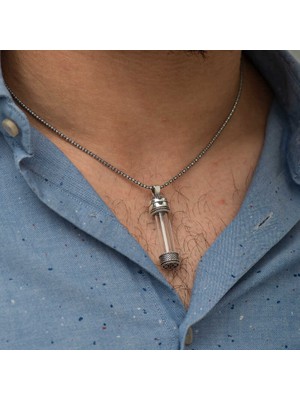 Gümüş Içi Açılabilen Muska Kabı Cevşen Kolye