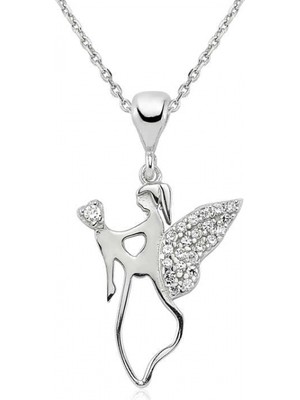 Marsilyan 925 Ayar Gümüş Melek Annem Kadın Gümüş Kolye PT0460041 (72)