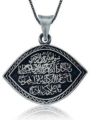 Marsilyan 925 Ayar Gümüş Nazar Duası Kadın Gümüş Kolye PT2610231 (72)