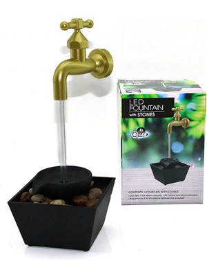 Marsilyan Şelale Musluk Dekoratif Süs Havuzu Elektirikli - Ledli (4887)