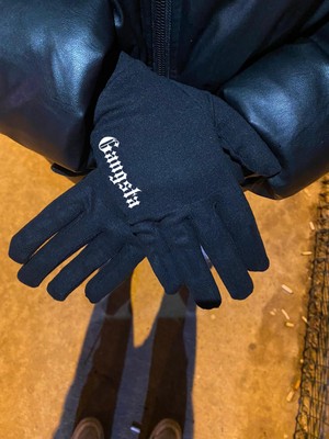 Flex Gangsta Logolu Reflektörlü Siyah Kumaş Eldiven1-Fosfor-Esnek-Kış-Drill-Kar-Motor-Bisiklet