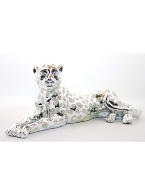 Polyester Oturan Kaplan Figürü Biblo