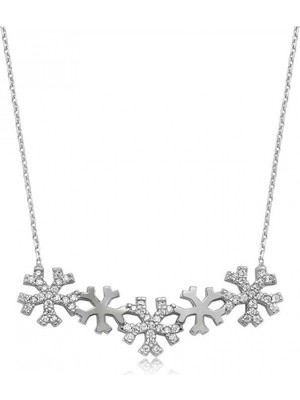 Marsilyan 925 Ayar Gümüş Kar Taneleri Kadın Gümüş Kolye PT0461131 (72)