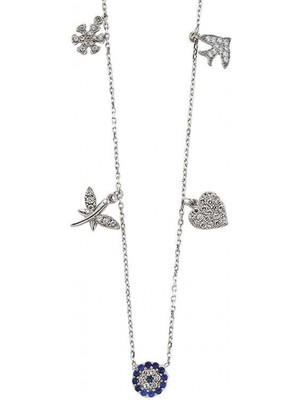 Marsilyan 925 Ayar Gümüş Nazarlı Şans Kadın Gümüş Kolye PND47118074 (72)