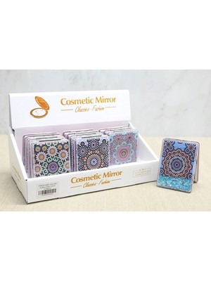 Marsilyan Mandala Desenli Hareketli Sulu El Aynası - Model 1