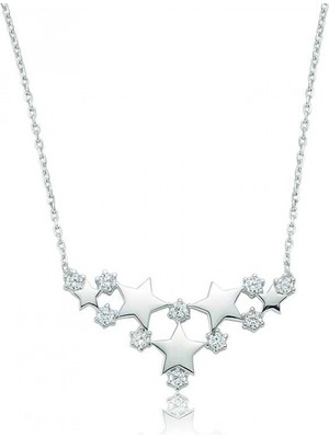 Marsilyan 925 Ayar Gümüş Yıldız Kadın Gümüş Kolye PT2610258 (72)