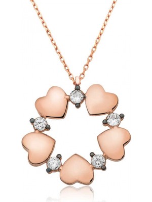 Marsilyan 925 Ayar Gümüş Kalp Çemberi Kadın Gümüş Kolye PT26109149 (72)