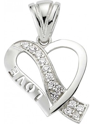 Marsilyan 925 Ayar Gümüş Love Kalp Kadın Gümüş Kolye PND47138292 (72)