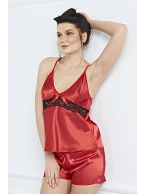 Marsilyan Kadın Şık Saten Gecelik Takım