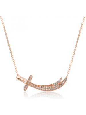 Marsilyan 925 Ayar Gümüş Zülfikar Kılıcı Kadın Gümüş Kolye PT2610617 (72)