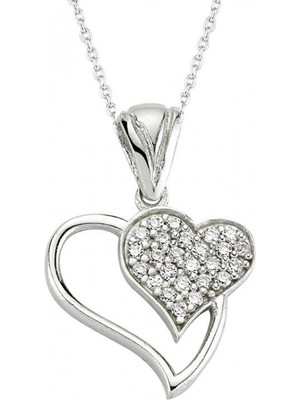 Marsilyan 925 Ayar Gümüş Kalpli Kadın Gümüş Kolye PND47138286 (72)