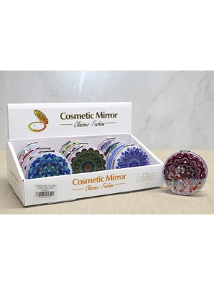 Marsilyan Mandala Desenli Hareketli Sulu El Aynası - Model 6