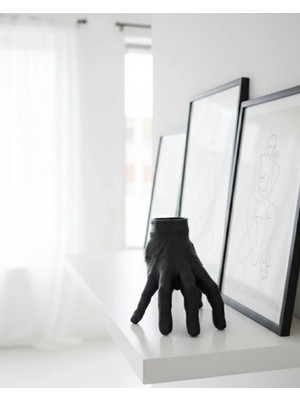 Marsilyan 3D Siyah El Biblo 27X22 cm Iddialı Ev Dekorasyonu