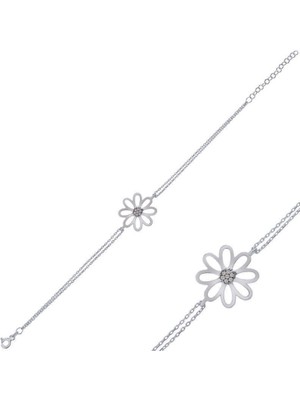 Gümüş Çiçek Bileklik