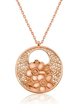 Marsilyan 925 Ayar Gümüş Yaşam Çiçeği Gümüş Kolye T6258 (72)