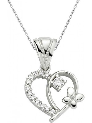 Marsilyan 925 Ayar Gümüş Kalpli Kadın Gümüş Kolye PND47138293 (72)