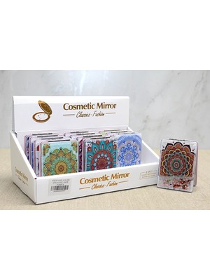 Marsilyan Mandala Desenli Hareketli Sulu El Aynası - Model 4